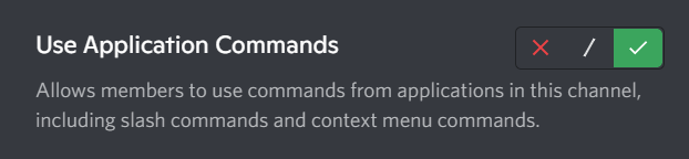 Use Application Commands permission
